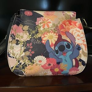 Stitch Floral OG Heart Logo Loungefly Crossbody